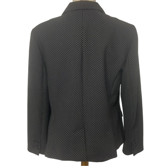 Talbots Black Blazer with small white dots. Size 12 in GUC - Picture 2 of 9